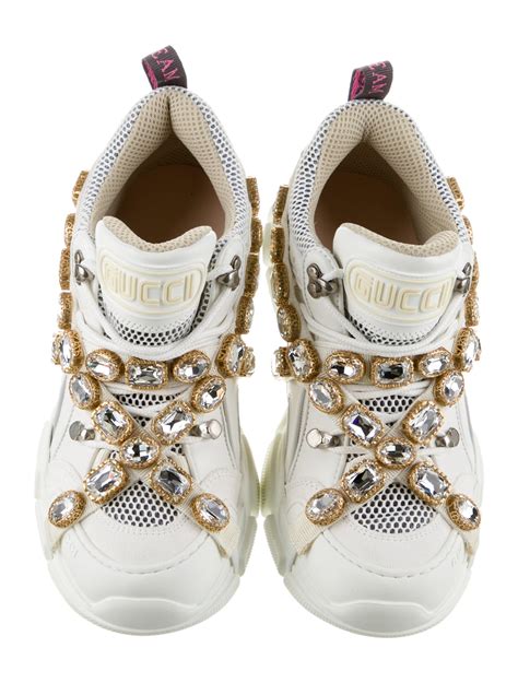 gucci flashtrek with crystals white|Shop Gucci Flashtrek Chunky Sneakers .